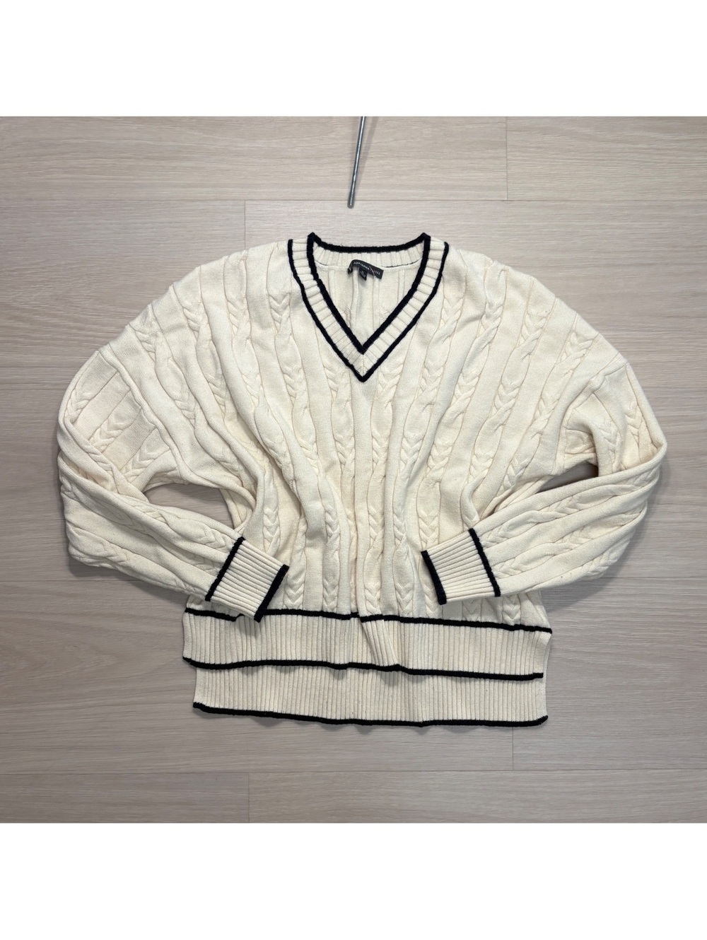 Adrianna Papell cable knit cricket sweater XL